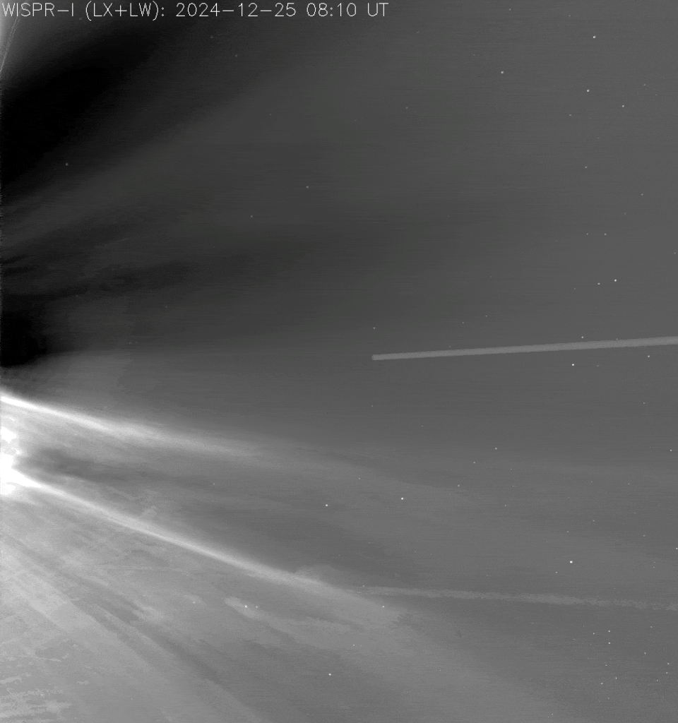 a black and white gif of a bursting solar wind